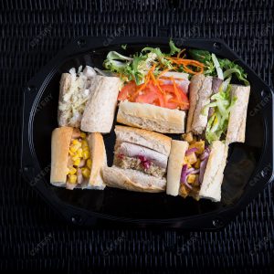 Freshly Baked Baguettes with meat and fish fillings